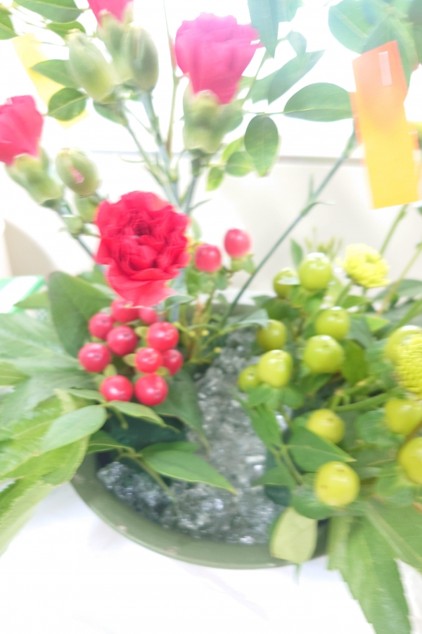今月の花を楽しむ花レッスンは　[七夕のアレンジ]です。
